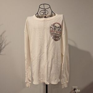Harley-Davidson White Long Sleeve Tee Memphis